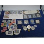 mixed lot of stamps and coins