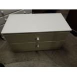 2 Drawer Chest with Bamboo design on drawers 91 cm wide 56 cm tall