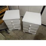 Pair of Sheredon 3 draw bedside chests