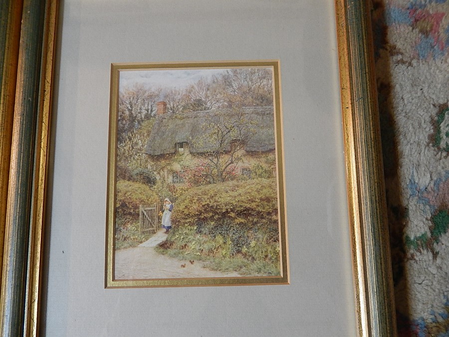 Helen Allingham 4 framed cottage prints 15x11 cm (print only) winnie the pooh 16x11cm print of - Image 6 of 7