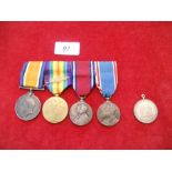 Group of medals to Capt E G B Peel, Pol Dept being British War Medal, 1914-18, Victory Medal,