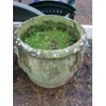 Weathered Concrete Garden Pot 12 inches tall 15 wide