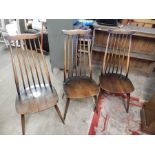 3 Ercol Stickback Chairs