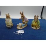 Beswick Beatrix Potter Figurines to incl Mr Benjamin Bunny & Peter Rabbit, Samuel Whiskers and