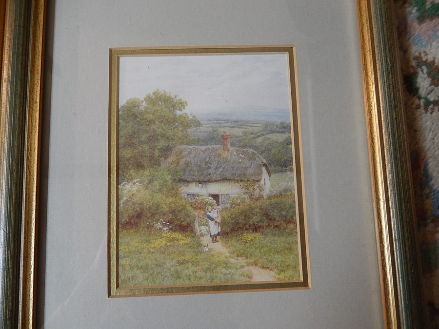 Helen Allingham 4 framed cottage prints 15x11 cm (print only) winnie the pooh 16x11cm print of - Image 5 of 7