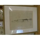 Framed print of Ordnance of a gun 25x28cm without mount and frame