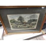 Antique print of " Arrival of the Cattle " 9 1/2 x 6 1/2 inches