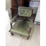 Edwardian Mahogany Framed Armchair