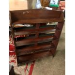 Vintage stained pine bookcase