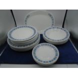 Pyrex part dinner service 7 dinner plates, 7 sandwich plates,5 small plates, 5 bowls, 1 platter