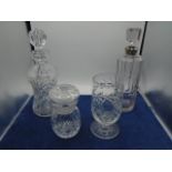 Mixed glass ware including 2 decanters