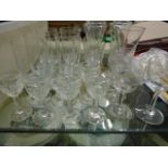 Box of mixed glasses including Edwardian