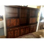 3 Piece Display Cabinet with Bureau and cocktail cabinet sections