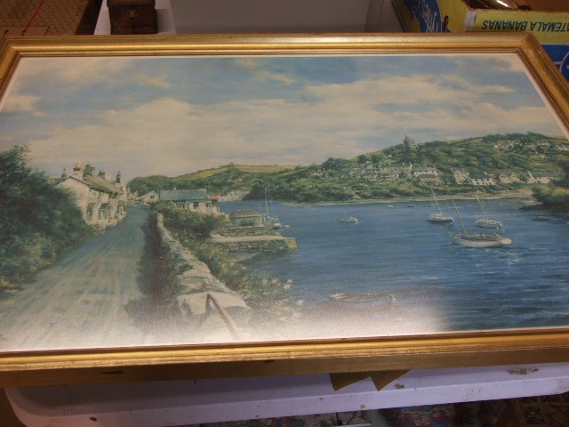 Robin Goodwin Newton Ferrers signed artists print 30 x 20 inches