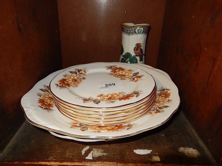Mixed lot of china to include Queen Anne cake plate and side plates, Amari dish and Adderleys