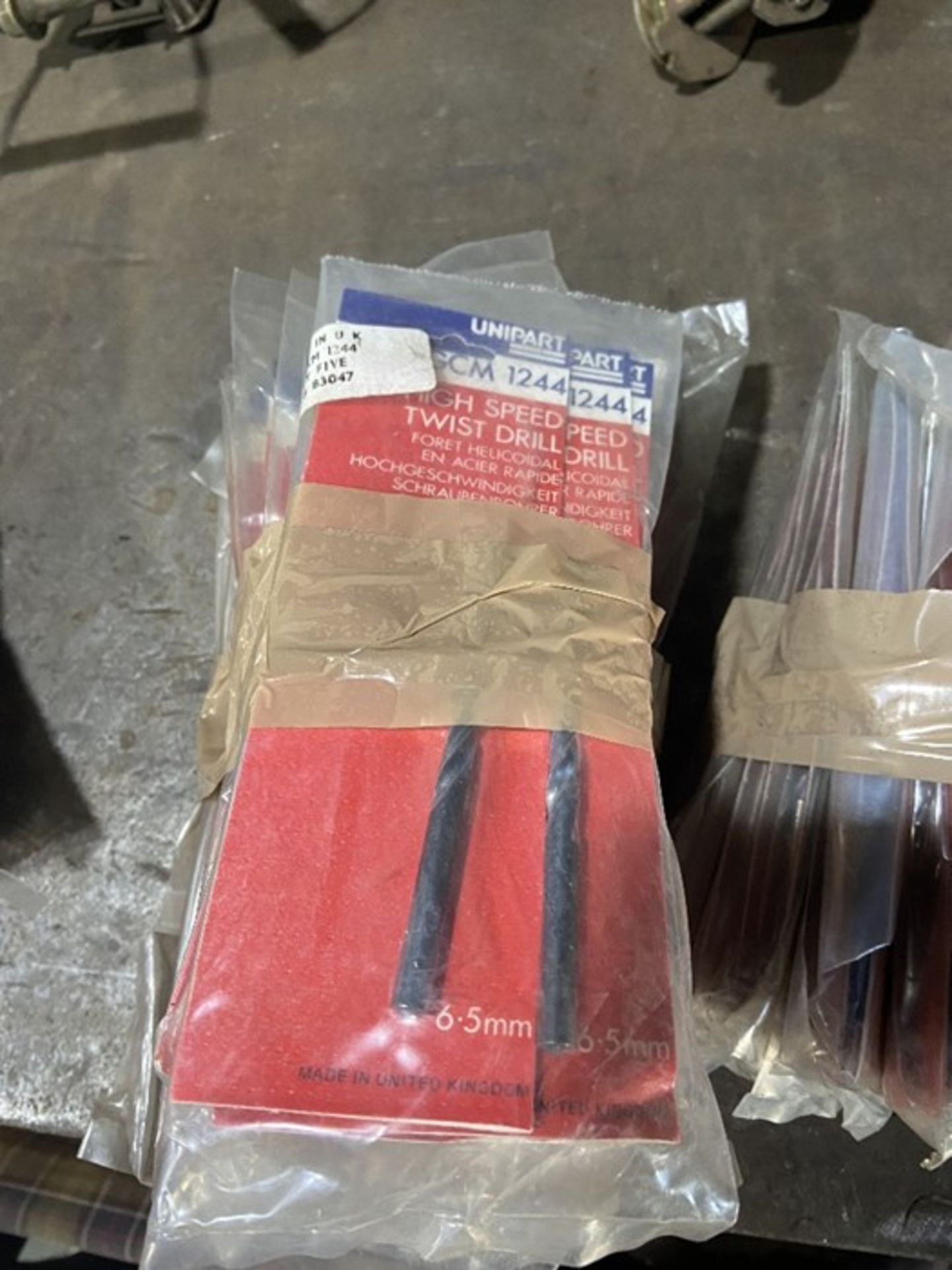 25 x 6.5mm & 25 x 7.5mm high speed drill bits (unused- in packets)