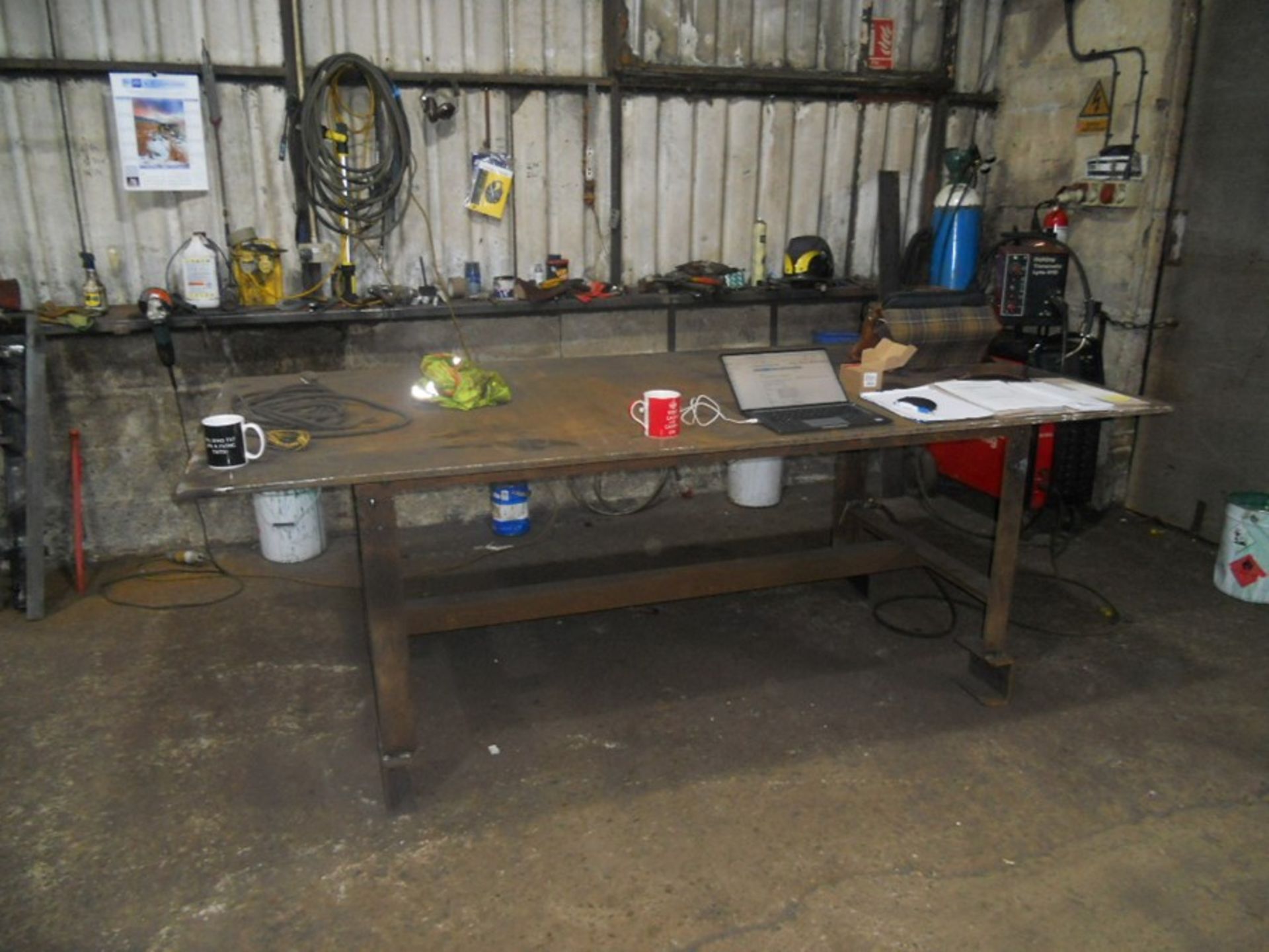 Heavy Duty Metal Working/Welding bench with 20mm plate top