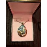 Paua shell pendant with chain