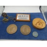 Various plaques etc with bicycle interest penny farthings
