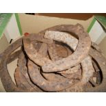 20 Vintage Heavy Horse Shoes from an old farriers shop