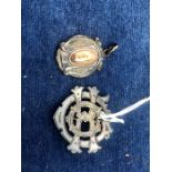 Silver Brooch and Silver Fob