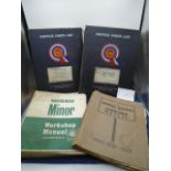 A collection of vintage motoring ephemera relating to Morris Minor to include Morris Oxford Series