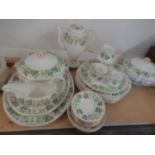 Wedgewood santa Clara part set decorated with grape vines to include plates, serving plates,