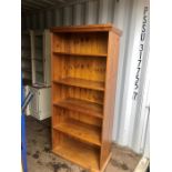 Large modern pine bookcase 178 cm tall 83 cm wide 40 deep