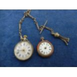 1 silver pocket watch and 1 continental pocket watch