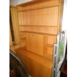 Modern Light Oak Dresser / Display Cabinet with adjustable shelves 200 cm tall 121 wide