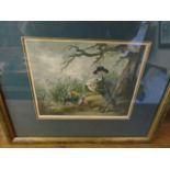 4 G Morland Hunting Prints 6 x 5 inches Snipe Shooting , Duck Shooting x 2 , Partridge Shooting ,