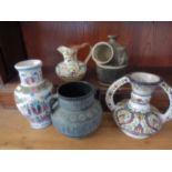 vase, jugs and salt pot