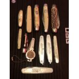 12 assorted collectible vintage pen knives