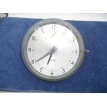 Vintage Gent of Leicester Metal Cased Clock with hinged door 7 inches wide