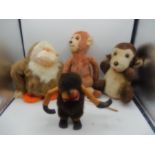 4 vintage stuffed monkeys (collectable)