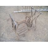 Vintage Cast Iron Jones Sewing Machine Base ( garden table project )