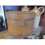 Vintage tin hat box