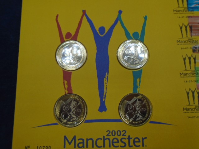 2002 Manchester XVII Commonwealth Games commemorative £2 coin and stamp set - Image 3 of 4