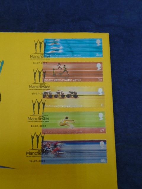 2002 Manchester XVII Commonwealth Games commemorative £2 coin and stamp set - Image 2 of 4