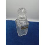 Lead Crystal Whiskey Decanter ( no damage ) 10 inches tall including stopper