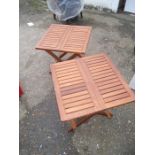 2 Folding Garden Side Tables