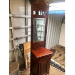 Reproduction mahogany hall stand 212 cm tall 50 wide 37 deep
