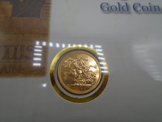 The Great Britain St George and The Dragon Gold Coin Cover with Gold Sovereign 2001, Limited edition - Image 2 of 5