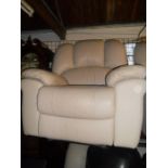 Italian leather grey manual recliner