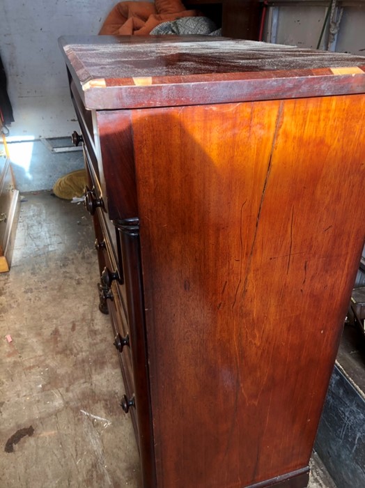 Victorian Mahogany Scottish Chest of Drawers 46 1/2 inches wide 50 1/2 tall - Image 3 of 10