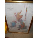 Geological map of the british isles 5th edition 1969 K C Dunham 25 x 35 inches