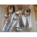 Box of matching silver plated cutlery