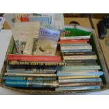 Box of books and ephemera relating to Guernsey and Jersey some relating to the WW2 occupation