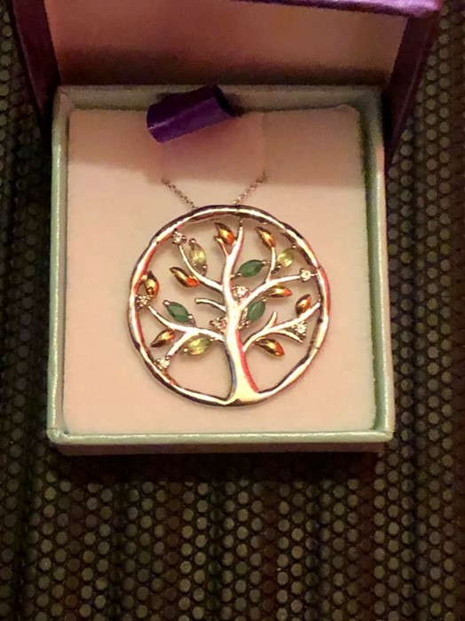Silver Tree of Life Pendant with silver chain