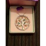 Silver Tree of Life Pendant with silver chain